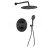Sapho podomietkový sprchový set s termostatickou batériou, box, 2 výstupy,Čierna matná