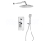 Sapho PAX podomietkový sprchový set s pákovou batériou, 2 výstupy, Chróm