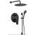 Sapho KAI podomietkový sprchový set s pákovou batériou,otočný prepínač,2výstupy,Čierna mat