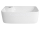 Aqualine BELLE keramické obdĺžnikové umývadlo 36x22 cm, otvor pre batériu vľavo, Biele