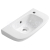 Aqualine KIA keramické obdĺžnikové umývadlo 49x25 cm, otvor pre batériu, prepad, Biele