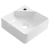 Aqualine NEXA keramické štvorcové umývadlo rohové 30x30 cm,otvor pre batériu, Biele