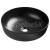 Sapho RONDEA keramické okrúhle umývadlo na dosku priemer 41 cm, Čierna matná