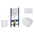 Geberit SET Duofix BasicDelta 111.153.00.1 závesné WC Nera sedátko SC tlač. Delta01 Biela