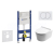Geberit SET Duofix BasicDelta 111.153.00.1 záv.WC SlovarmYJ-2387 sed.SC tlač.Delta01 Biela