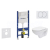 Geberit SET Duofix BasicDelta 111.153.00.1 závesné WC Delfi so sedátk. tlač. Delta01 Biela
