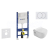 Geberit SET Duofix BasicDelta 111.153.00.1 závesné WC Brilla sedát. SC tlač. Delta01 Biela