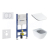 Geberit SET Duofix BasicDelta 111.153.00.1 záv. WC Smyle Square sed. SC tlač.Delta01 Biela