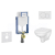 Geberit SET Kombifix 110.302.00.5 závesné WC Arteco sedátko SC tlač. Sigma 01 Alpská Biela