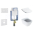 Geberit SET Kombifix 110.302.00.5 závesné WC Smyle Square sed. SC tlač. Sigma 01 Alp.Biela