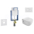Geberit SET Kombifix 110.302.00.5 závesné WC Brilla sedátko SC tlač. Sigma 01 Alpská Biela