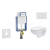 Geberit SET Kombifix 110.302.00.5 závesné WC Delfi sedátko tlačítko Sigma 01 Alpská Biela