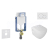 Geberit SET Kombifix 110.302.00.5 závesné WC Nera sedátko SC tlač Sigma 01 Alpská Biela