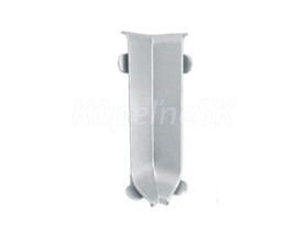 Prvky Cezar LP59 Striebro - Roh vnútorný k AL soklovej lište 59 mm (2 ks/bal)