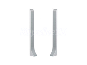 Prvky Cezar LP59 Striebro - Ukončenie ľavé+pravé k AL soklovej lište 59 mm (1+1 ks/bal)