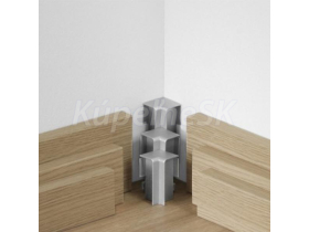 Prvky Parador k lište SL3, SL5, SL18, typ 2, Striebro 1602612 Roh vnútorný (2 ks/bal)