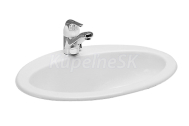 Laufen INDOVA Zapustené umývadlo 61x14x1,2 cm, štandardné prevedenie, biela