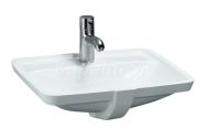 Laufen PRO Vstavané umývadlo 53x40x17 cm, s 1 otvorom pre batériu uprostred, biela
