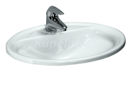 Laufen PRO Zapustené umývadlo 56x44x20 cm, s 1 otvorom pre batériu uprostred, biela