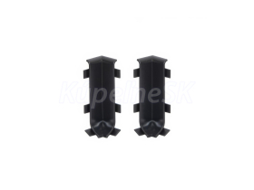 Prvky Cezar LP59 Sivá tmavá RAL7021 - Roh vnútorný k AL soklovej lište 59 mm (2 ks/bal)