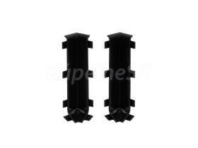 Prvky Cezar LP80 Čierna RAL9005 - Roh vnútorný k AL soklovej lište 80 mm (2 ks/bal)