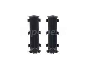 Prvky Cezar LP80 Sivá tmavá RAL7021 - Roh vnútorný k AL soklovej lište 80 mm (2 ks/bal)