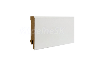 Lišta soklová SOLIDSTEP 60 hranatá MDF fólia Biela pretierateľná 60x15x2400 mm
