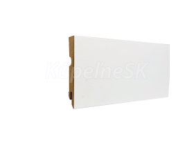 Lišta soklová SOLIDSTEP 80 hranatá MDF fólia Biela pretierateľná 80x14x2400 mm