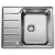 Blanco vstavaný drez do roviny LEMIS 45S-IF Mini nerez 605x500 s excentrom leštený nerez