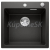 Blanco vstavaný drez PLEON 5 SILGRANIT 51,5x51 cm InFino s excentrom čierna 525952