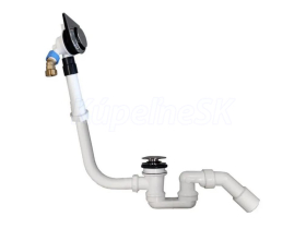 Villeroy & Boch vaňová odtoková a prepadová súprava s napúšťaním prepadom Čierna matná