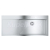 Grohe K1000 nerezový drez 116x52 cm s automatickým odtokom brúsený Nerez Ľavý