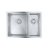 Grohe K700 kuchynský dvojdrez 595x450x200 mm so sifónom brúsená Nerez Ľavý