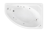 ARTTEC DREAM SURF a CHROMO 170 x110 cm pravá hydromasážna rohová akrylátová vana Biela