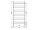 PMH Ulysses kúpeľňový radiátor 500x1294mm Metalický strieborný štrukturálny