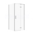 Cersanit Larga set C100 rohový sprchový kút 90x80x195 cm Krídlové dvere Číre/Chróm Pravý