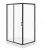 Cersanit Arteco set C712 roh.sprch kút 120x90x190cm Posuv.dv Číre/Čierny+vanička Tako Biel