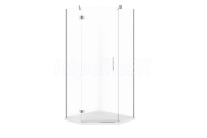 Cersanit Jota set B777 sprch.kút 5-uholníkový 90x90x195cm Číre/Chróm Ľavý+vanič Tako Biela