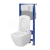 Cersanit set C206 podomiet mechanický modul a WC závesné City Pro Square Vortex a sed. SC