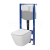 Cersanit set C207 podomiet pneumatický modul a WC závesné City Pro Square Vortex a sed. SC
