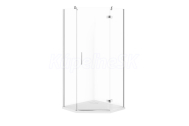 Cersanit Jota set B772 sprch.kút 5-uholníkový 80x80x195cm Číre/Chróm Pravý+vanič Tako Biel