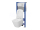 Cersanit set C17 podomietkový pneumatický modul a WC závesné City Square CleanOn so sed SC