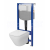 Cersanit set C22 podomietkový mechanický modul a WC závesné Larga Square CleanOn so sed SC