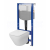 Cersanit set C23 podomietkov pneumatický modul a WC závesné Large Square CleanOn so sed SC