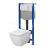 Cersanit set C27 podomietkový pneumatický modul a WC závesné Virgo CleanOn so sedátkom SC