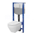 Cersanit set C28 podomietkový mechanický modul a WC závesné Crea Oval CleanOn so sed. SC