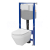 Cersanit set C29 podomietkový pneumatický modul a WC závesné Crea Oval CleanOn so sed. SC