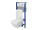 Cersanit set C31 podomietkový pneumatický modul a WC závesné Crea Square CleanOn so sed SC