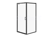 Cersanit Arteco rohový sprchový kút 80x80x190 cm Pivotové dvere Číre/Čierna