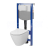 Cersanit set C14 podomietkový mechanický modul a WC závesné City Oval CleanOn so sedát SC